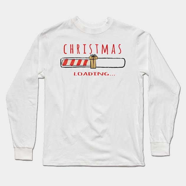 Christmas loading - Happy Christmas and a happy new year! - Available in stickers, clothing, etc Long Sleeve T-Shirt by Crazy Collective